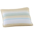 thumbnail image 5 of Beatrice Home Fashions, Coralinn Stripe 2PC Quilt Set, Twin, Yellow/Sage, 5 of 6