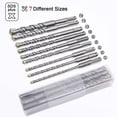 thumbnail image 4 of Brocas para Concreto, 9 Piezas (5mm 16x160mm), Broca de Impacto Eléctrica SDS-Plus para Taladro Percutor, Brocas Cruzadas para Ladrillo, Piedra, Natural, Metal, 4 of 5