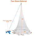 thumbnail image 4 of Saltwater Bait Casting Net   3/8inch Mesh Size for Bait Trap Fish Heavy Duty Throw Net  8FT Radius Size Easy Throw Heavy Duty Hand Cast Net with Chain Sinker Bottom Spread, 4 of 11