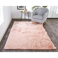 thumbnail image 2 of Freya Plush Shag Rug with Metallic Sheen, Salmon Pink, 9ft x 12ft Area Rug, 2 of 7