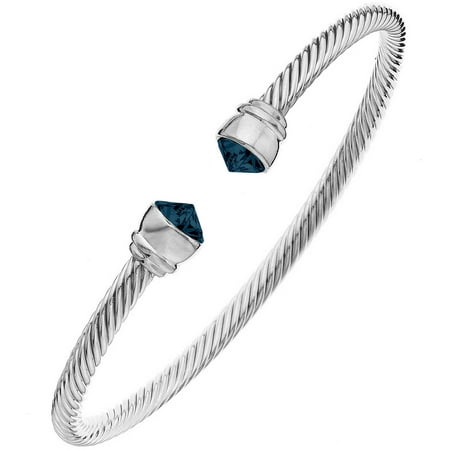 Montana Swarovski Crystal Rhodium-Plated Arrowhead Bangle