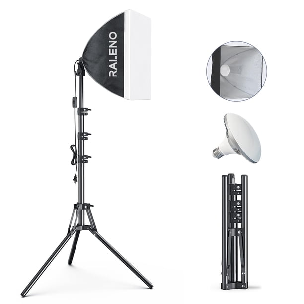 Kit de iluminación Softbox Raleno PS075 con bombilla LED de 50 W 5500 K