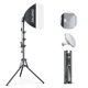 thumbnail image 1 of Kit de iluminación Softbox Raleno PS075 con bombilla LED de 50 W 5500 K, 1 of 7