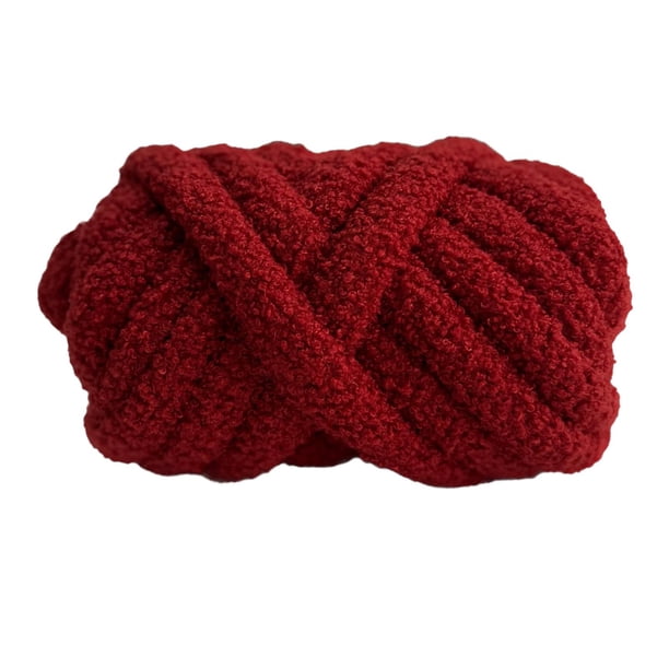 Hilo de lana grueso para tejer a mano, hilo grueso para proyectos de macramé Rojo