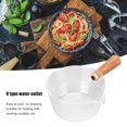 thumbnail image 2 of 400ml Glass Milk Pot with Wooden Handle V Shaped Spout Noodles Saucepan Home Kitchen Cookware Accessory, 2 of 21