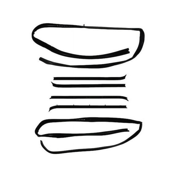 Door Window Belt Weatherstrip Kit 6 Piece - Compatible with 1989 Chevy R2500