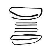 Door Window Belt Weatherstrip Kit 6 Piece Set - Compatible with 1981 - 1986 Chevy K5 Blazer 1982 1983 1984 1985