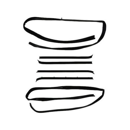 Door Window Belt Weatherstrip Kit 6 Piece Set - Compatible with 1981 - 1986 Chevy K5 Blazer 1982 1983 1984 1985