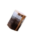 thumbnail image 1 of Bearachild Tarro de cristal transparente para granos de café, tarro de almacenamiento práctico con cuchara, tapa de para condimentos, cocina de té Almacenamiento y organización del hogar Bearachild HA024746-00, 1 of 6