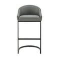 thumbnail image 2 of Armen Living Atherik 24" Metal & Faux Leather Counter Stool in Black/Gray, 2 of 7