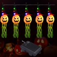 thumbnail image 1 of Fantasma brillante iluminado Salvador cadena de luces LED decoraciones de Halloween para ventana patio trasero, 1 of 10