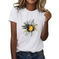 thumbnail image 2 of 50% off Clear!5 Days Delivery Sawvnm Women Summer Tops Casual Loose Print Short-Sleeved T-shirt Women Great Gifts for Less, 2 of 5