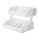 thumbnail image 3 of Cesta de frutas de bambú, soporte para cuencos de frutas, organizador de 2 niveles para guardar verduras, bocadillos, cesta de almacenamiento para el blanco, 3 of 9
