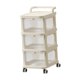 thumbnail image 3 of Carro rodante con ruedas, carrito utilitario, práctico soporte para cosméticos, carrito organizador de almacenamiento, estantería móvil para baño, 3 niveles, 3 of 8
