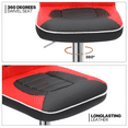 thumbnail image 4 of MoNiBloom Adjustable Swivel Bar Stools Set of 2 with Racing Back and Chrome Base Padded Kitchen Counter Height Chairs with Footrest, Black/Red, 4 of 11