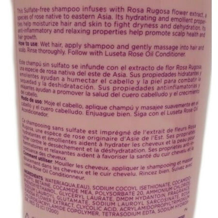 luseta luseta rose oil hydrating volumizing shampoo 16 9oz for fine dry hair sulfate free paraben free color safe rose scent walmart com walmart com