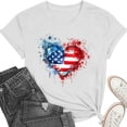 thumbnail image 5 of Womens American Flag Shirt 4th of July Shirts USA Patriotic Tee Tops, 5 of 6