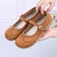 thumbnail image 5 of YOUYEDIAN Mary Jane Shoes Women Fashion Round Toe Casual Flats Versatile Single Strap Design Comfy Dress Shoes, 5 of 5