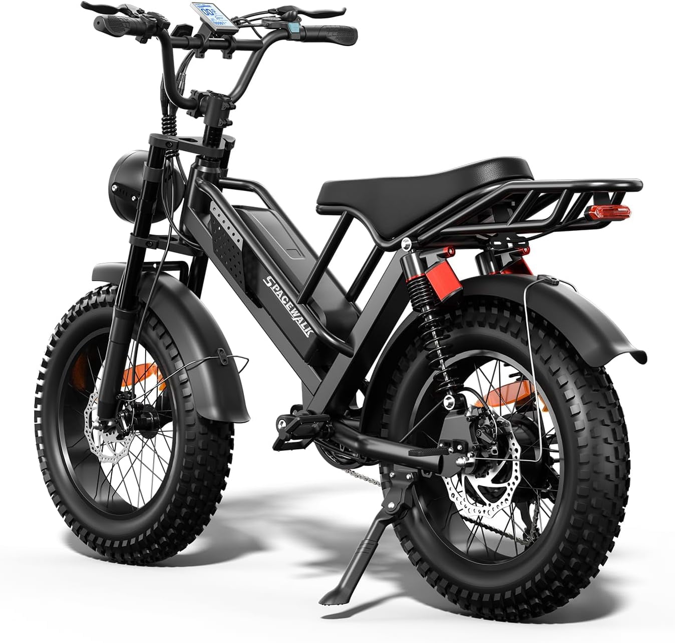 Eilleo Spacewalk M7 Off Road Electric Bike for Teens/Adults,20" fat tire Ebike,1500W Peak Motor,24.9mph,48V 15Ah Removable Battery, Dual Suspension UL2849