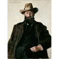 thumbnail image 3 of Erik Werenskiold 11x14 Black Modern Framed Museum Art Print Titled - Portrait of Professor Amund Helland (1885), 3 of 5