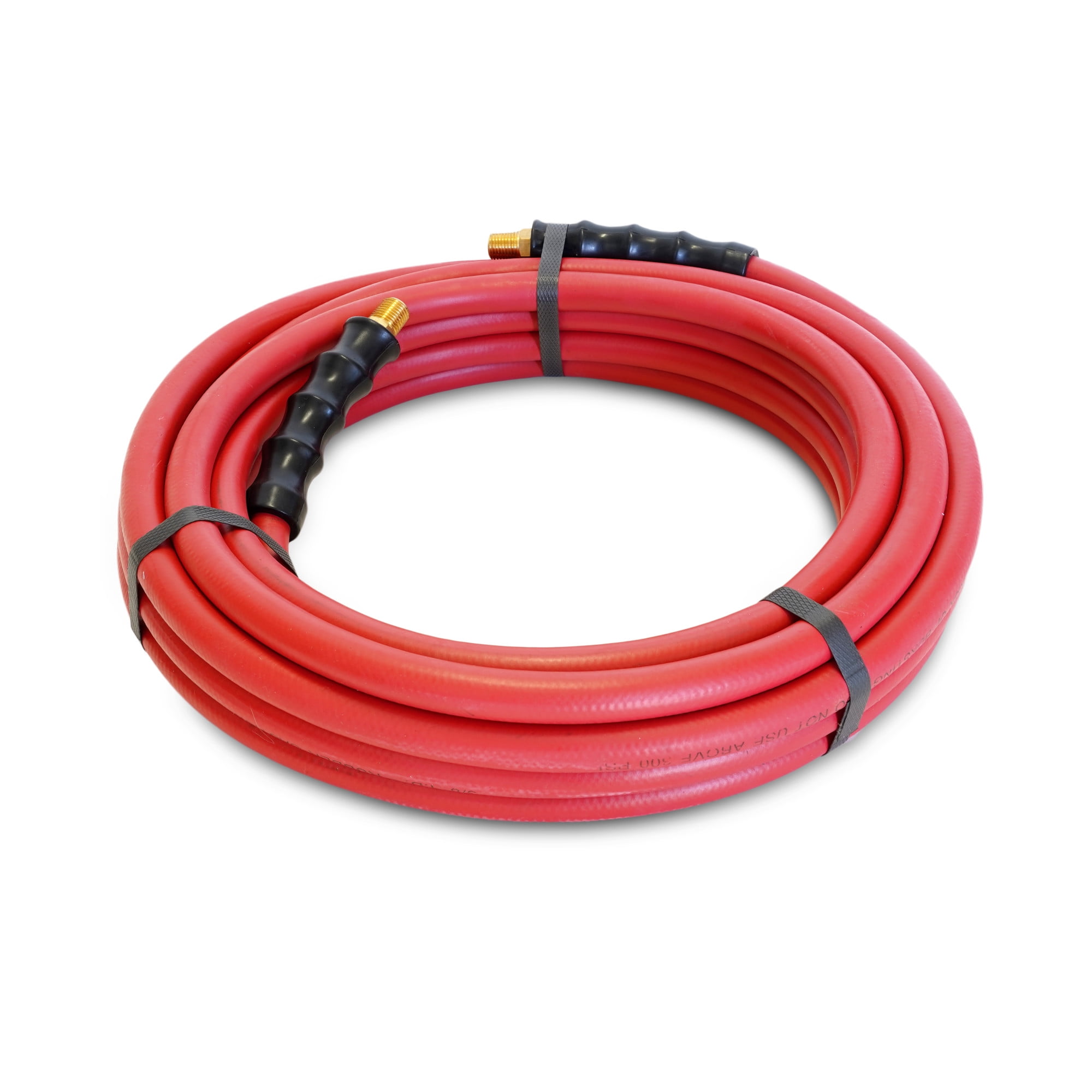 STEELMAN 98215-IND 30-Foot x 3/8-Inch Rubber Air Hose with 1/4-inch Male NPT Brass Fittings