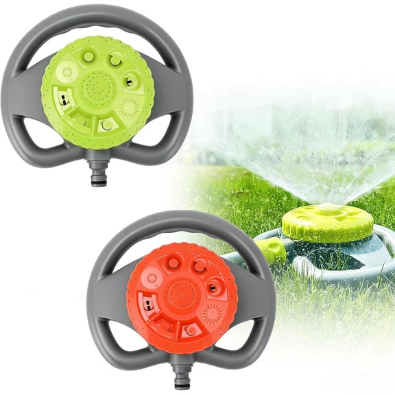 360° Rotating Water Sprinkler for Lawn Yard Large Area Upgraded Adjustable Garden Water Sprinklers with 8 Spray Patterns Multi-Function Irrigation Tripod Sprayer for Backyard