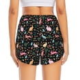 thumbnail image 4 of Uemuo Cute Rabbit And Flower Pattern Women's Athletic Shorts High Waisted Running Shorts with Liner Pockets Gym Elastic Workout Shorts-X-Large, 4 of 9