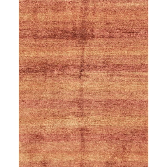 Ahgly Company Indoor Rectangle Abstract Orange Red Abstract Area Rugs, 8' x 10'