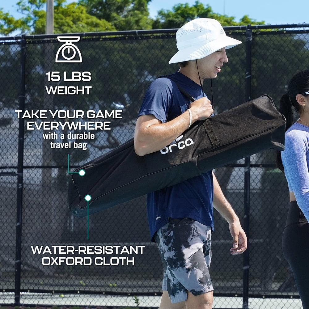 22 ft. Full Court Pickleball Net Meets USAPA Regulations with 2-in White Top Tape and Travel Bag Included Perfect for Indoor and Outdoor Games by Orca