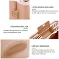 thumbnail image 5 of Dextrus Large Enclosed Cat Litter Box with Lid Drawer Type Easy to Clean,with Litter Scoop,Pink, 5 of 7