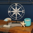 thumbnail image 2 of Stratton Home Decor Compas en Métal Accent Décoratif W / Base en Bois, 2 of 4