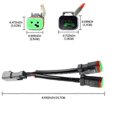 thumbnail image 3 of Y Type Leads Deutsch DT DTP 2 Pin Socket Adapter for LED Pod Work Light Retrofit Connectors Wiring, 3 of 5