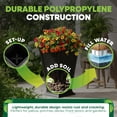 thumbnail image 3 of FCMP Outdoor Modemmo Self-Watering Planter, Argyle Pattern, Black, Set of 2, 3 of 10