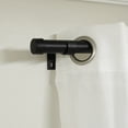 thumbnail image 6 of Better Homes & Gardens 1" Matte Black Cap Adjustable Single Curtain Rod Set, 42-120", 6 of 9