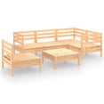 thumbnail image 2 of vidaXL 6 Piece Garden Lounge Set Solid Pinewood, 2 of 8