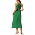 thumbnail image 3 of Allegra K Women’s Casual Sleeveless Halter Neck Belted A-Line Cocktail Pleated Dress, 3 of 5