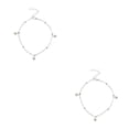thumbnail image 4 of Minnieouse Tobillera para niñas, cadena de pie de estilo Simple, pulseras de tobillo, accesorio de moda, cadenas de pies para decoración de plata perla 2piezas, 4 of 6