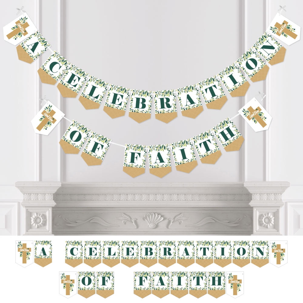 Party Decoration ON YOUR CONFIRMATION Silver Foil 9ft  Banner 