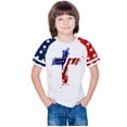 thumbnail image 6 of FamilyThread Kids American USA Flag Patriotic T Shirts 4th of July Summer T-Shirt for Boys Girls Short Sleeve American Flag Holiday Patriotic Tops, 6 of 7