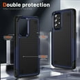 thumbnail image 6 of Designed for Samsung Galaxy A52 5G Case 2 in 1 Gift Militay Grade Drop Protective Rugged Heavy Duty Cover Shockproof Case for Galaxy A52 5G Phone Case for Women Men Boy Girl (Blue+Black), 6 of 16