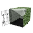 thumbnail image 3 of Floral Dog Crate Cover, Overview of Blooming White Flowers and Leaves, Easy to Use Pet Kennel Cover Small Dogs Puppies Kittens, 7 Sizes, Fern Green White, by Ambesonne, 3 of 6