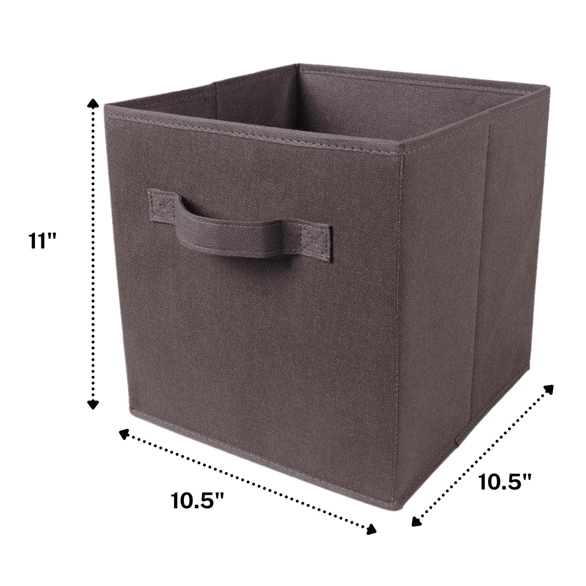 Purebryt Boîte de rangement pliable en tissu cubique (10,5 x 10,5 x 11),  1 paquet, gris foncé