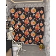 thumbnail image 5 of Halloween Pumpkin Cobweb Shower Curtain Set ，Waterproof Fabric Shower Curtains Shower Curtains for Bathroom,Bathroom Decor 72"x72", 5 of 6
