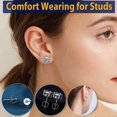 thumbnail image 4 of 4 Pairs Silver Earring Backs, Round Earrings Back Replacements Sterling Silver, 4 of 4