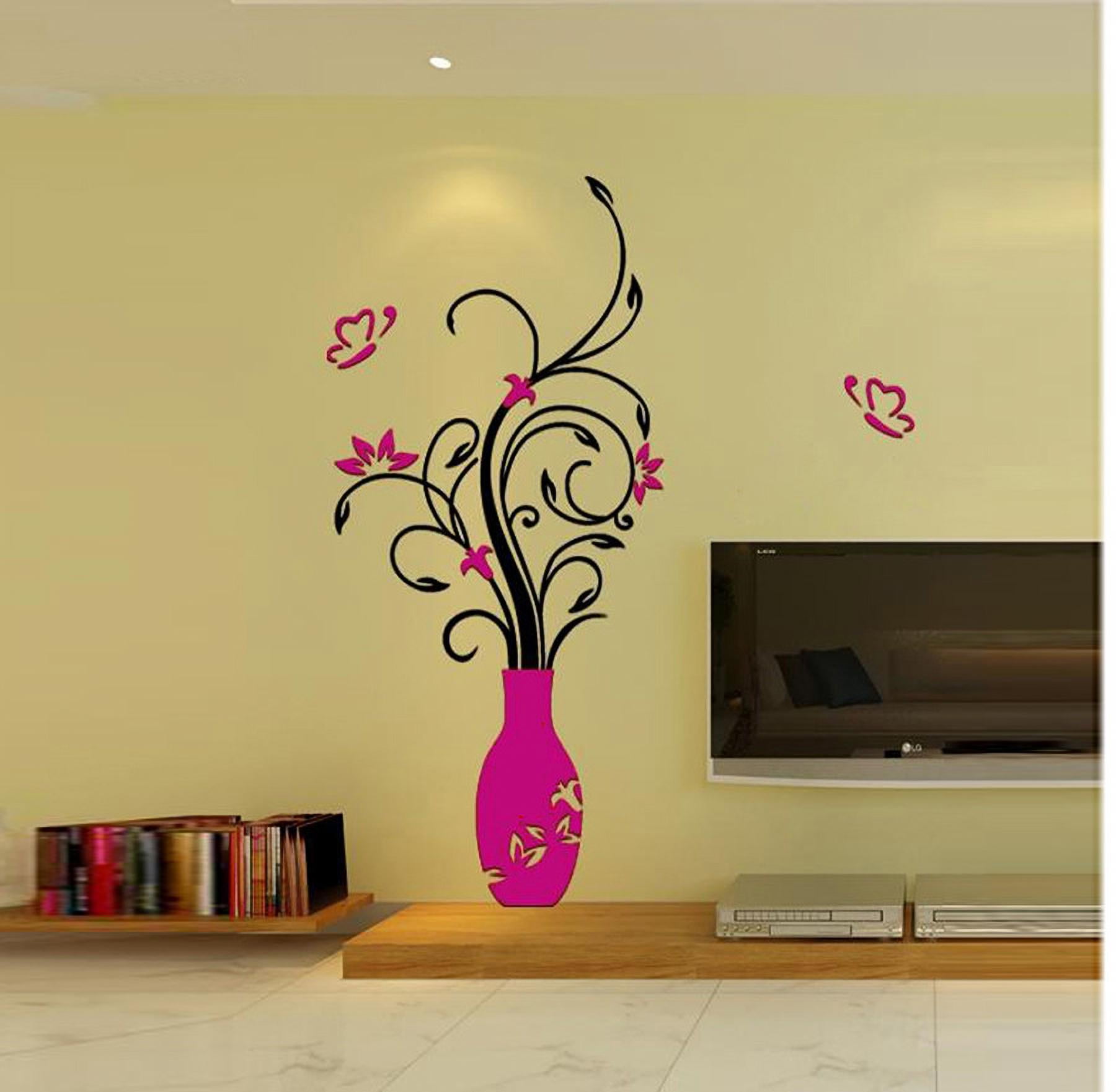 Details about   3D Beautiful Flower Pot Wall Sticker Wall Sticker Vinyl Decal Home Decor