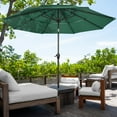 thumbnail image 2 of Pure Garden 10 ft Patio Umbrella - 3-Tier Outdoor Sunshade, Hunter Green, 2 of 10