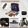 thumbnail image 6 of Kuiaobaty Black Cat Madala Print Crossbody Bag for Women, Medium Size Vegan Leather Hobo Purse with Adjustable Strap, Large Capacity Shoulder Handbag Crossbody for Travel, 6 of 7