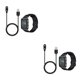 thumbnail image 4 of Inteprter Cable de carga para reloj inteligente, cable de carga para reloj de con reemplazo de conector USB para solar LS01 negro 2piezas, 4 of 5