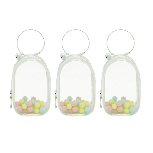 Bolsa de exhibición de figuras transparente, vitrina para figuras de muñecas, organizador colgante, portátil a prueba de polvo para minifiguras de muñ Cuadrado Redondo