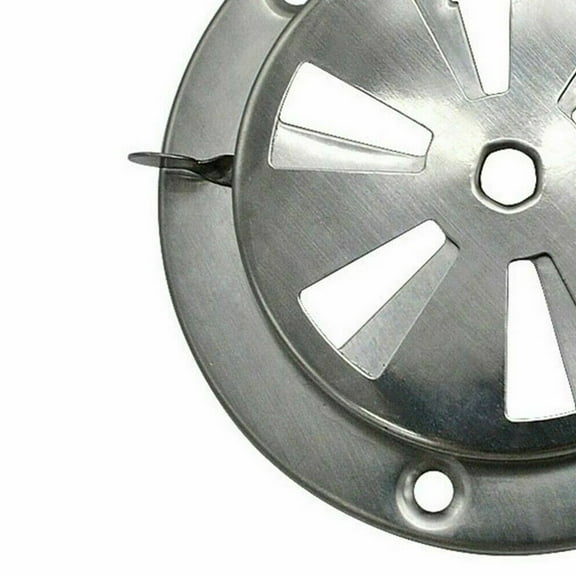 Stainless Steel Bbq Grill Exhaust Vent Damper Replacement Part Adjustable Air Vent for Oven Test Chamber High Temperature Box Silver 9.5X9.5X3Cm